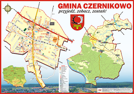 Mapa gminy i plan Czernikowa